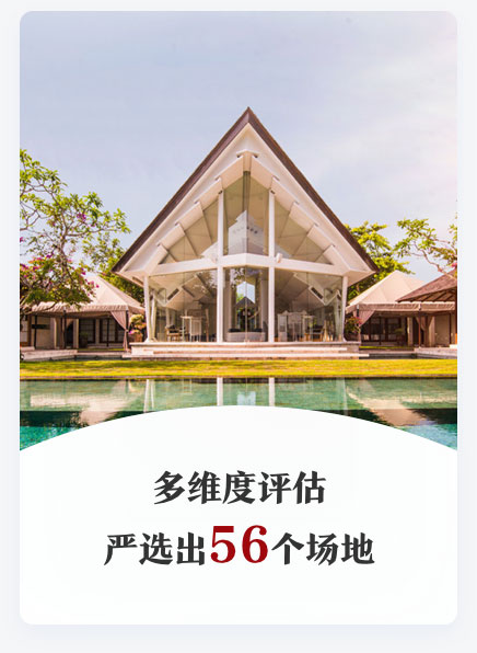 多维度评估严选出56个场地